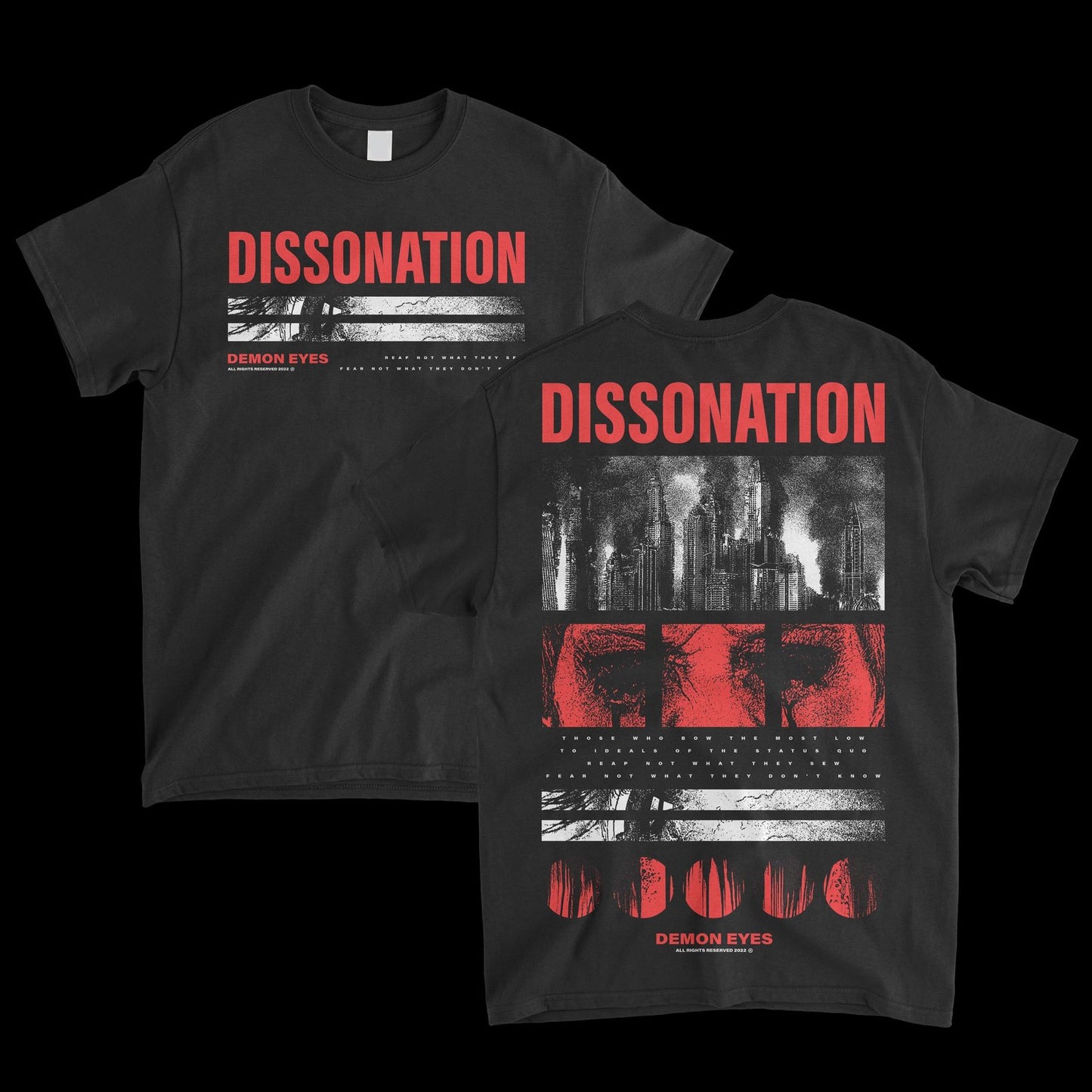 "Demon Eyes" Double Sided Tee